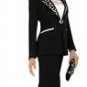 Woman's Size 24 Black and White Ben Marc Pant Suit 47426