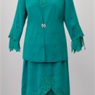 Franccesca Bellini 3934W Chiffon Fringe Cutwork Embroidery 3pc
