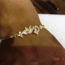 indian designer handmade twotone cz bracelet