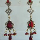 sz 5 cz solitaire ruby twotone bangle bracelet jewelery openable