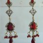 sz 5 cz solitaire ruby twotone bangle bracelet jewelery openable