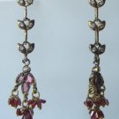 natural emerald antique style cz dangler earing jewelery