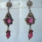 red matching antique style cz dangler earing jewelery