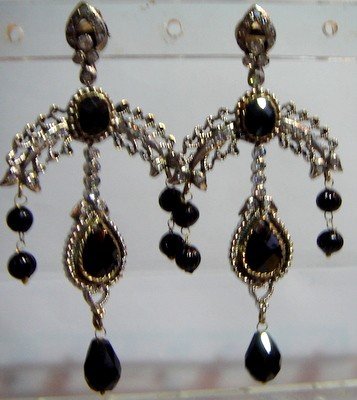 natural ruby antique style cz dangler earing jewelery