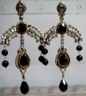 natural ruby antique style cz dangler earing jewelery