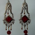 blue matching antique style cz dangler earing jewelery