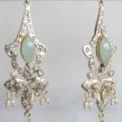 black matching antique style cz dangler earing jewelery