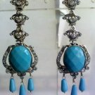 orange matching antique style cz dangler earing jewelery