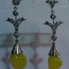 green matching antique style cz dangler earing jewelery