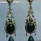 yellow matching antique style cz dangler earing jewelery
