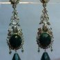 yellow matching antique style cz dangler earing jewelery