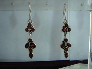 black matching antique style cz dangler earing jewelery