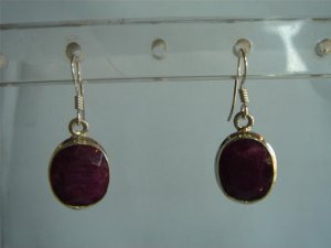 pink matching antique style cz dangler earing jewelery