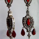 blue matching antique style cz dangler earing jewelery