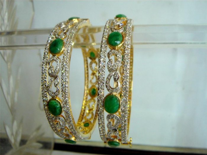 pink matching antique style cz dangler earing jewelery