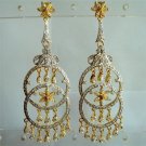 blue matching antique style cz dangler earing jewelery