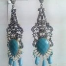 pastel green matching antique style cz dangler earing jewelery