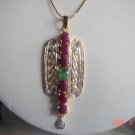 green matching antique style cz dangler earing jewelery