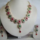 red matching antique style cz dangler earing jewelery