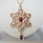 natural ruby cz matching antique style dangler earing jewelery