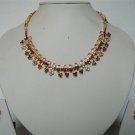 fine cz India Handmade twotone necklace earing jewelery