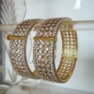 fine cz India Handmade twotone necklace earing jewelery
