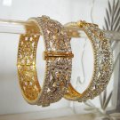 fine cz India Handmade twotone necklace earing jewelery