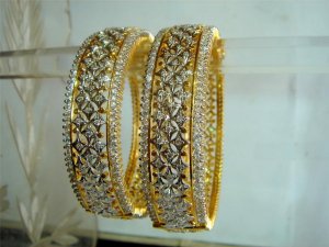 indian designer handmade twotone cz pendant earing jewelery set