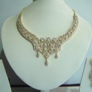 indian designer handmade twotone cz pendant earing jewelery set