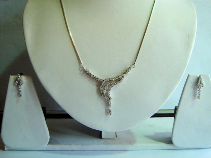 orange matching twotone cz handmade necklace jewelery