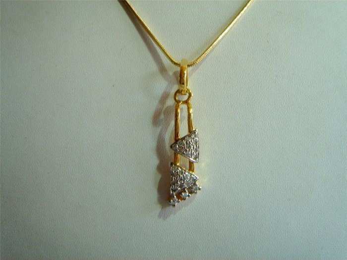 pink golden turquoise simulated diamond necklace earing