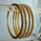 fine cz India Handmade twotone necklace earing jewelery