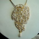 handmade fine cz necklace earing jewelery twotone platd