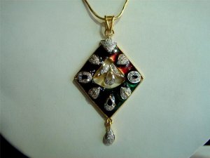 handmade fine cz necklace earing jewelery gold platted