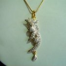 blue antique style oxydise twotone necklace earing