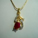 cz ruby emerald Necklace earing jewelery antique style
