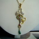 fine cz India Handmade twotone necklace earing jewelery