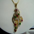 fine cz India Handmade twotone necklace earing jewelery