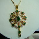 fine cz India Handmade twotone necklace earing jewelery