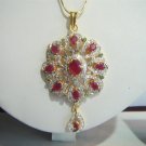 fine cz India Handmade twotone necklace earing jewelery