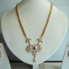 cz Handmade rhodium Mangalsutra Pendant jewelery set