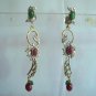 natural ruby emerald twotone cz pendant earing jewelery set