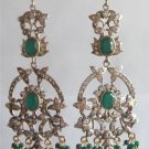 fine cz India Handmade twotone necklace earing jewelery