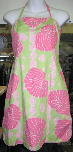 Lilly Pulitzer dress Pink Green shells 12