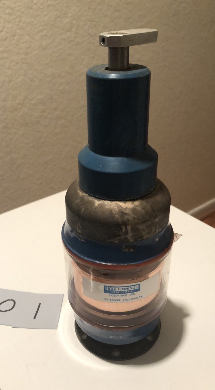 ITT Jennings Glass Sealed Capacitor UCSX-1000-10S