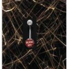 14 GAUGE 316 STAINLESS SURGICAL STEEL " BLOW ME " LOGO BELLY NAVEL RING BODY JEWELRY