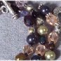 Collage Necklace - Swarovski Crystals & Crystal Pearls, Czech Glass, Sterling Silver - Neutrals