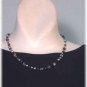 Collage Necklace - Swarovski Crystals & Crystal Pearls, Czech Glass, Sterling Silver - Neutrals