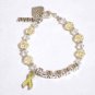 Military Spouse Bracelet with Yellow Ribbon & Patriotic Charms