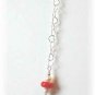 Freshwater Pearl, Coral & Sterling Silver Necklace